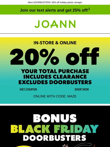 Joann Sale Announcement