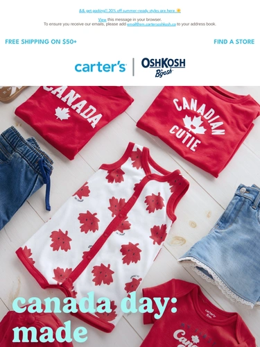 Carter's OshKosh Sale Announcement