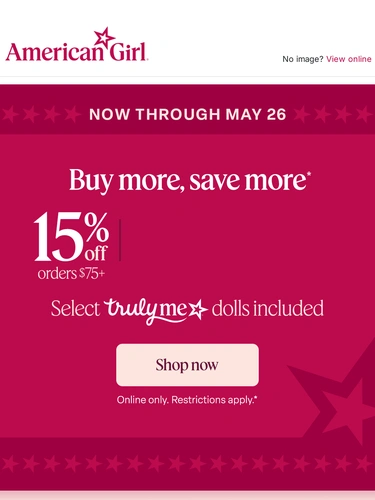 American Girl Sale Announcement