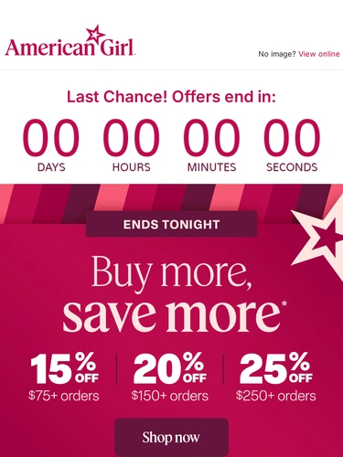 American Girl Sale Announcement