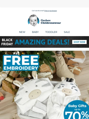 Gerber Childrenswear Sale Announcement
