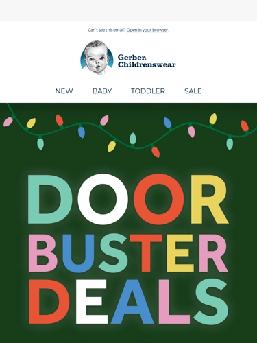 Gerber Childrenswear Sale Announcement