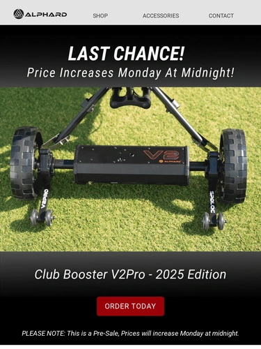 Alphard Golf Sale Announcement