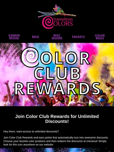 Chameleon Colors Loyalty Program