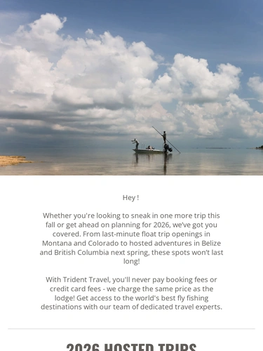 Trident Fly Fishing Event Invitation