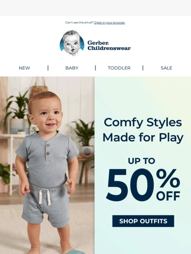 Gerber Childrenswear Sale Announcement