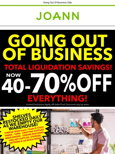 Joann Sale Announcement