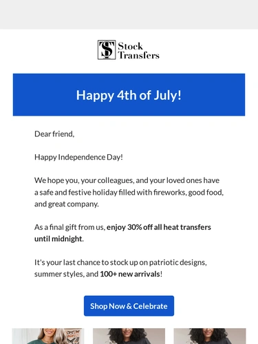 Stock Transfers Holiday Campaign