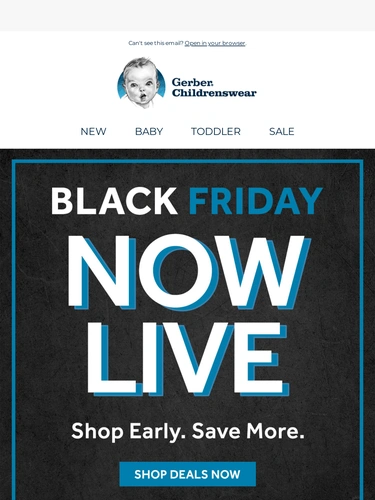Gerber Childrenswear Sale Announcement