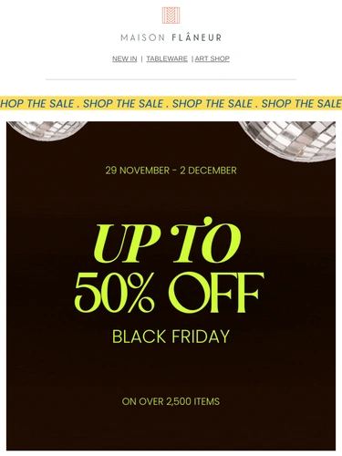 Maison Flaneur Sale Announcement