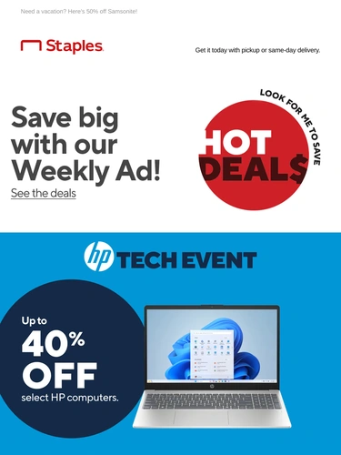 Staples Sale Announcement
