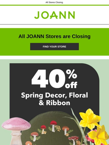 Joann Sale Announcement