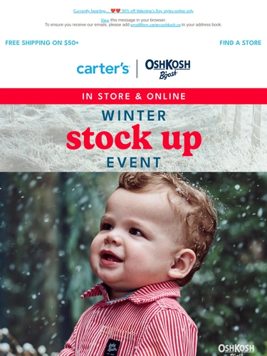 Carter's OshKosh Sale Announcement