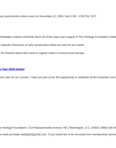 Heritage Foundation Event Invitation