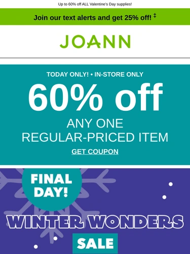 Joann Sale Announcement