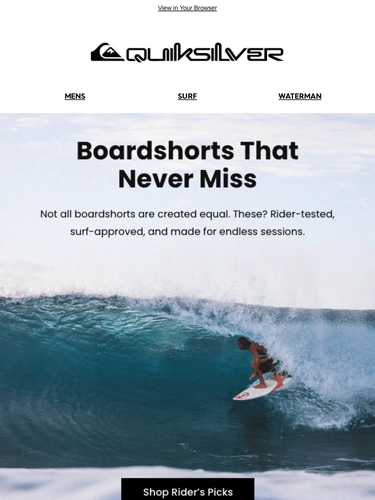 Quiksilver Newsletter