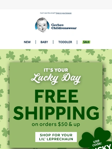 Gerber Childrenswear Sale Announcement
