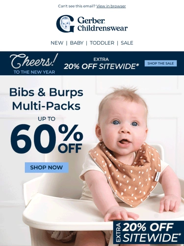 Gerber Childrenswear Sale Announcement