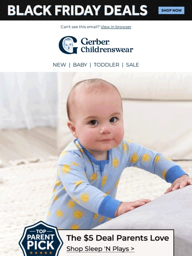 Gerber Childrenswear Sale Announcement
