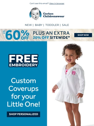 Gerber Childrenswear Sale Announcement