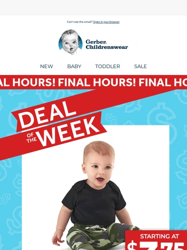 Gerber Childrenswear Sale Announcement