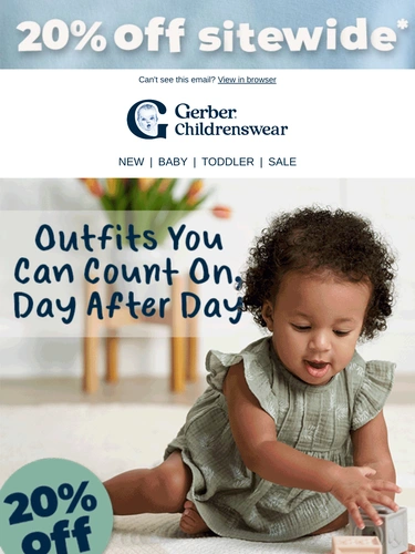 Gerber Childrenswear Sale Announcement