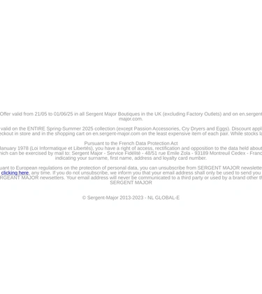 Sergent Major Sale Announcement