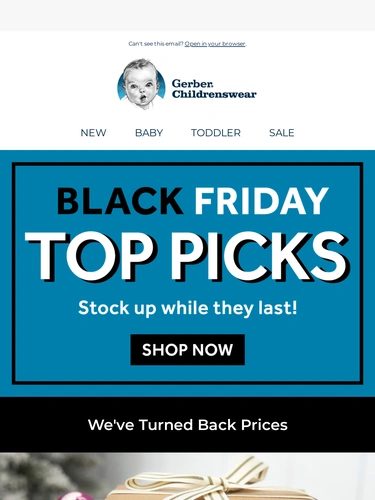 Gerber Childrenswear Sale Announcement
