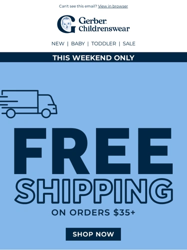 Gerber Childrenswear Sale Announcement