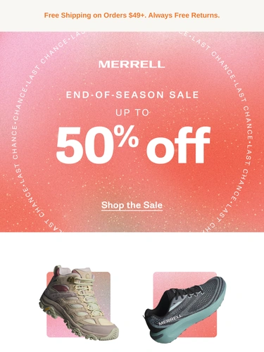 Merrell Sale Announcement