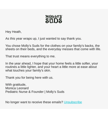 Molly's Suds Newsletter
