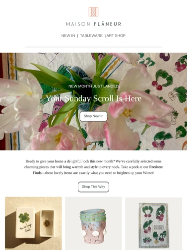 Maison Flaneur Newsletter