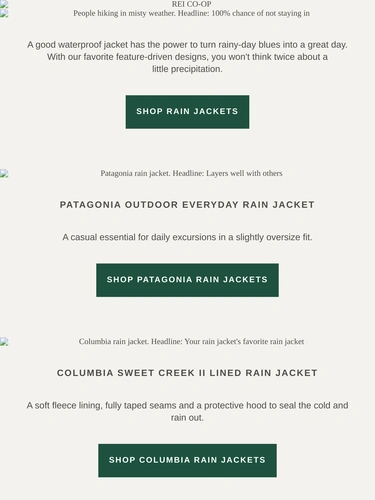 REI Sale Announcement