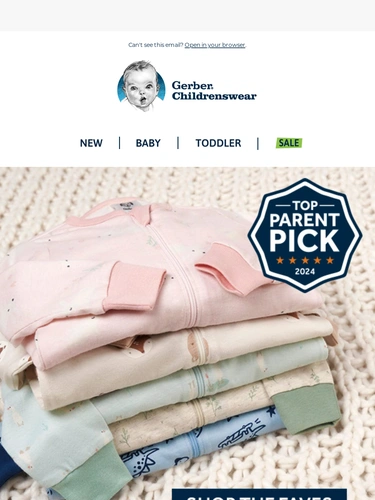 Gerber Childrenswear Sale Announcement