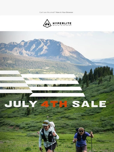Hyperlite Mountain Gear Sale Announcement