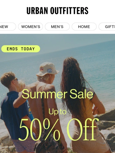 Urban Outfitters Sale Announcement