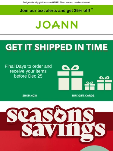Joann Holiday Campaign