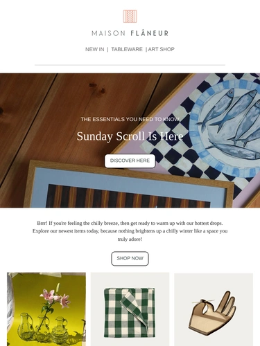 Maison Flaneur Newsletter
