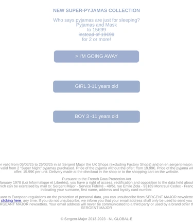 Sergent Major Sale Announcement