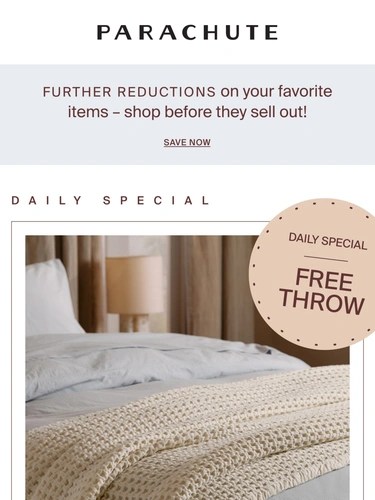 Parachute Home Sale Announcement