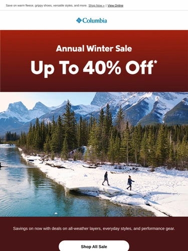 Columbia Sportswear Sale Announcement