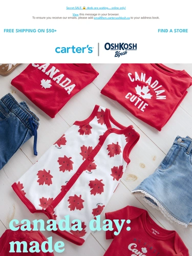 Carter's OshKosh Sale Announcement