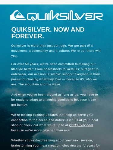 Quiksilver Newsletter