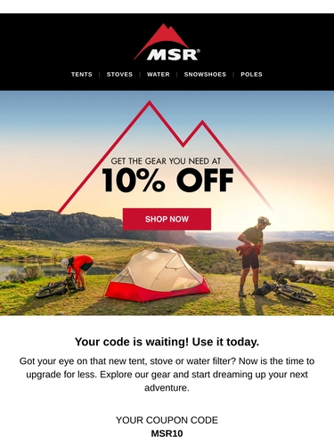 MSR Gear Sale Announcement