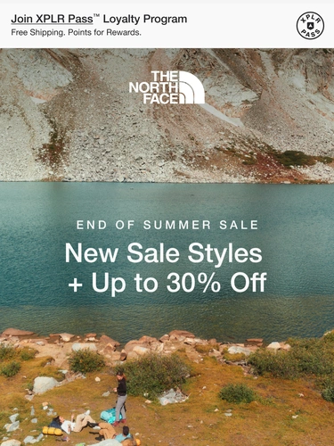 The North Face Sale Announcement