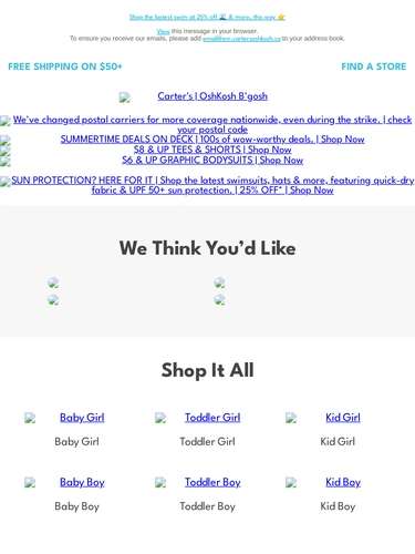 Carter's OshKosh Sale Announcement