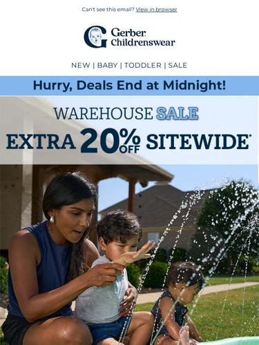 Gerber Childrenswear Sale Announcement