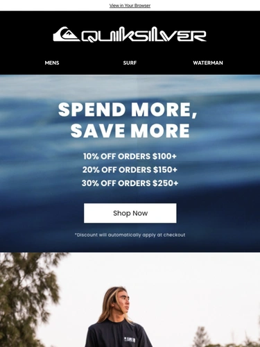 Quiksilver Sale Announcement