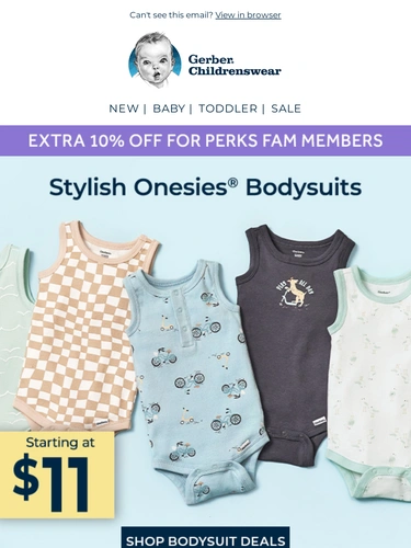 Gerber Childrenswear Sale Announcement