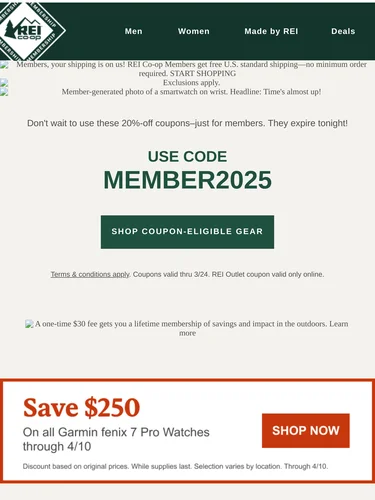 REI Sale Announcement